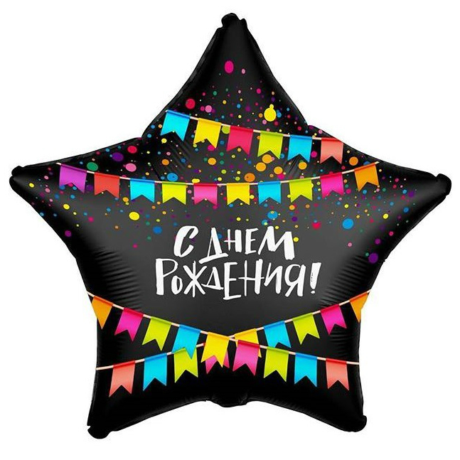 Фольгированный шар с рисунком новый С Днём Рождения! Нижний Новгород TVOI.SHARIKI -2